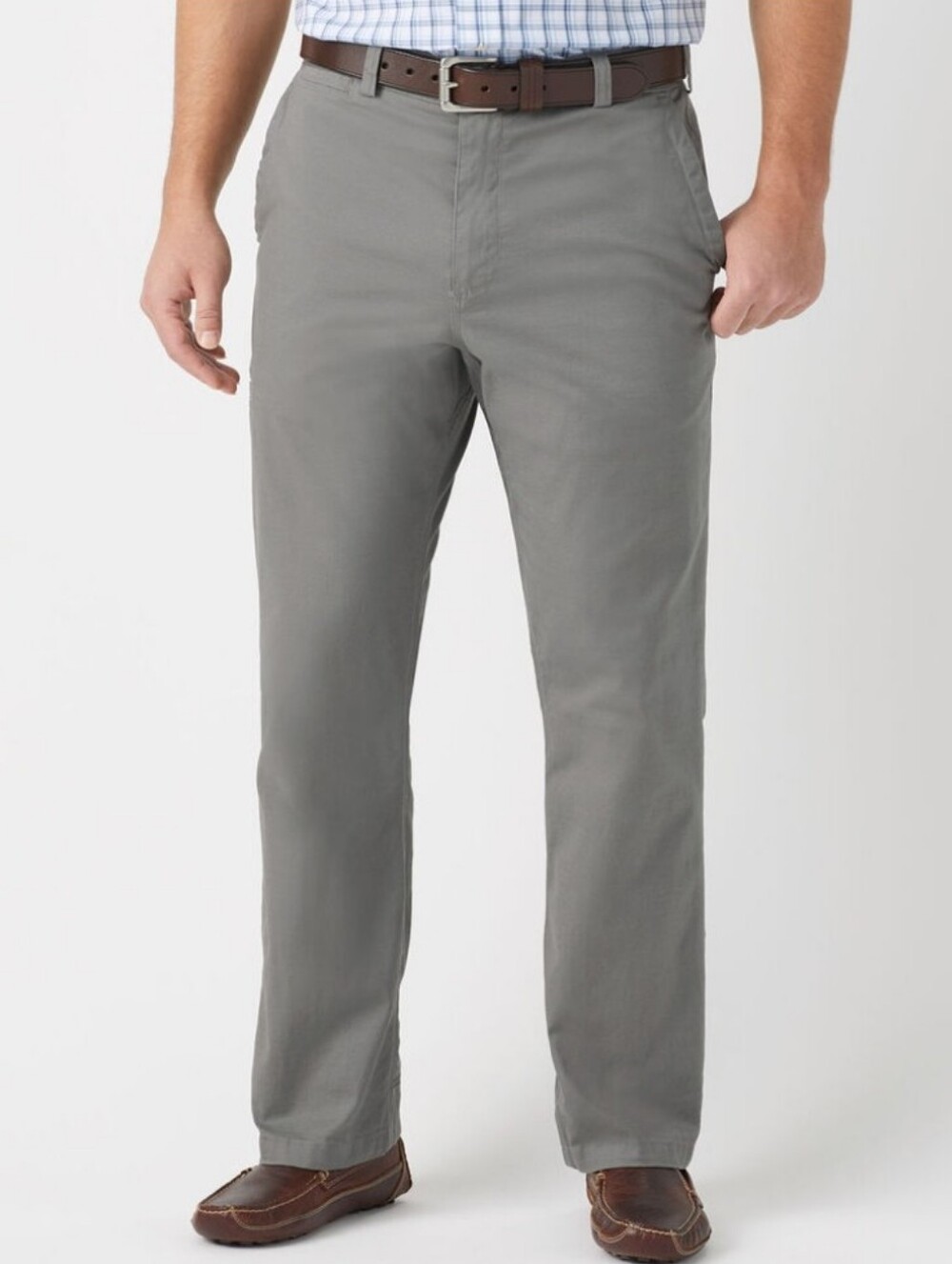 Duluth Trading Co. Men's DuluthFlex Ballroom Relaxed Fit Khaki Pants Gray 36x34
